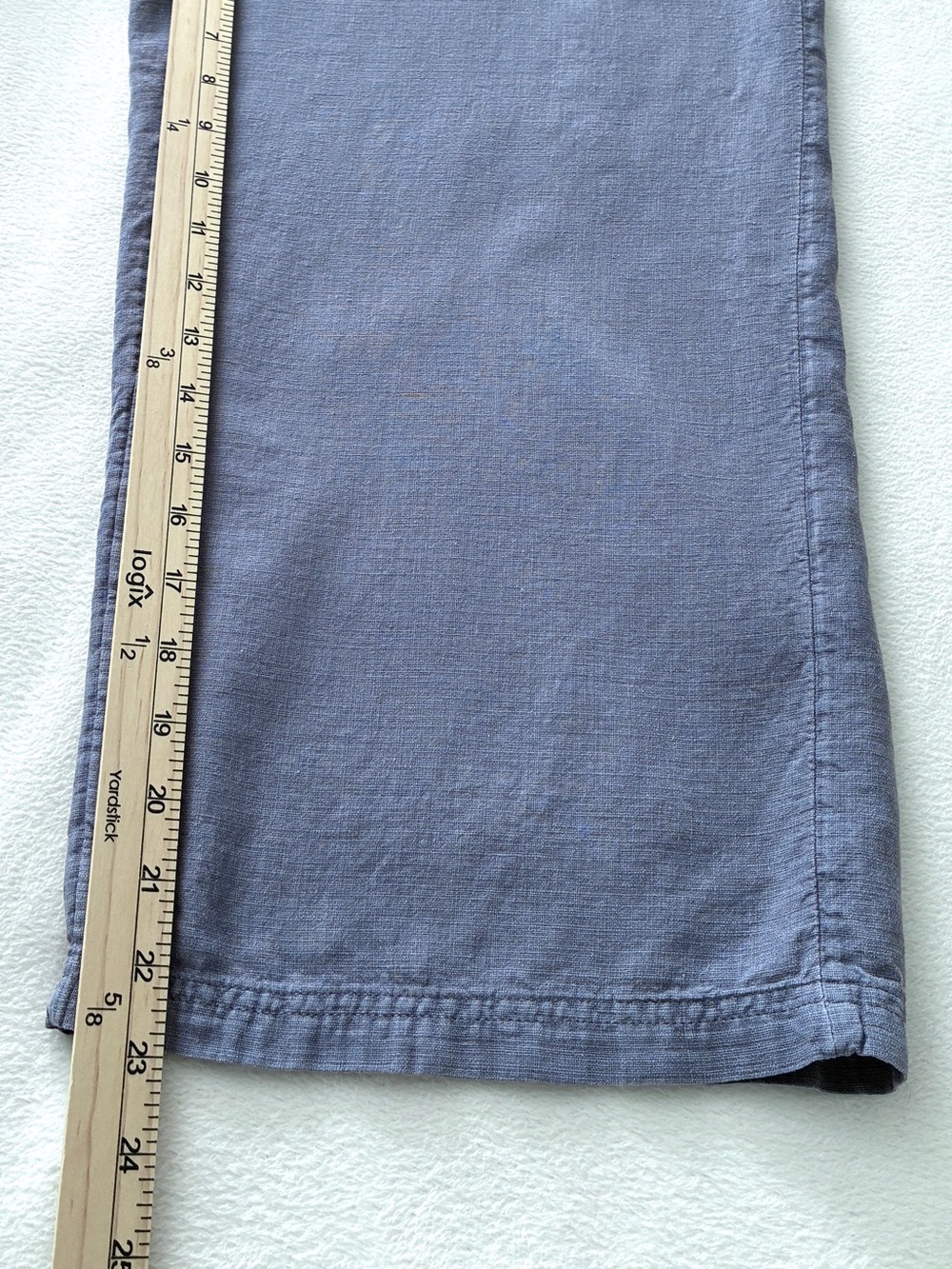 J. Jill Linen Blend Wide Leg Cropped Pants S Petite Gray Pull On Coastal Resort - Picture 11 of 15
